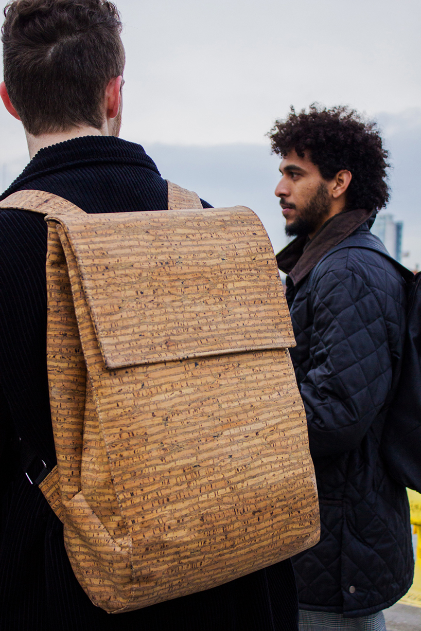 carry your stuff guilt free with this 100% recycled cork backpack