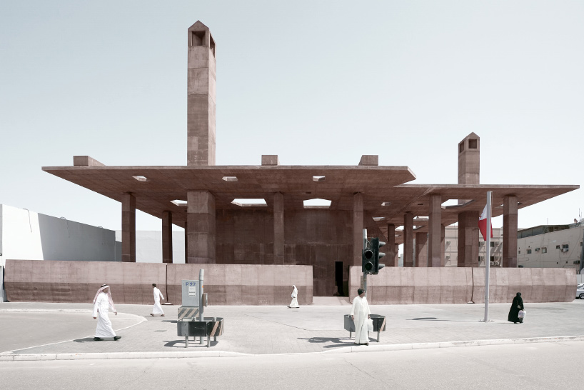 valerio olgiati creates concrete canopy for bahrain's pearling path