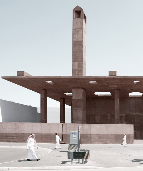 valerio olgiati creates concrete canopy for bahrain's pearling path