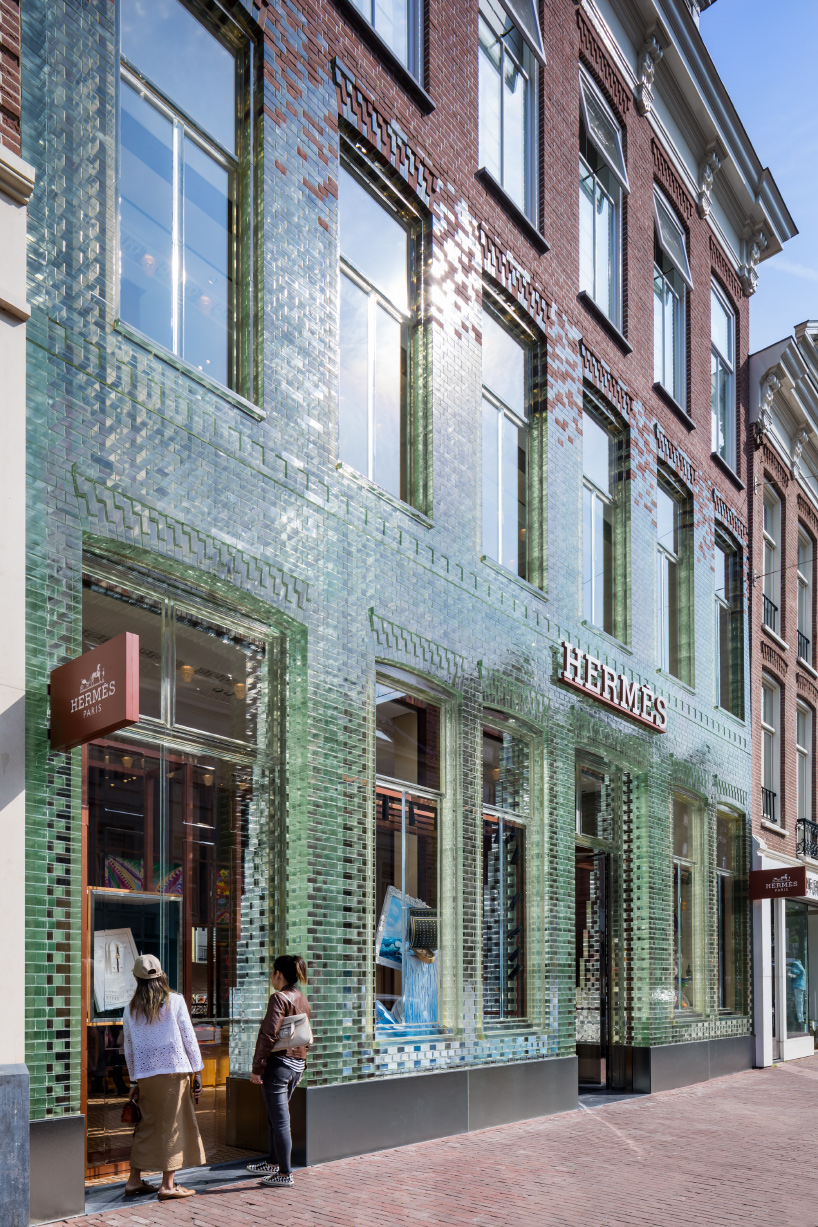 Mvrdv S Transparent Brick Store In Amsterdam Re Opens For Hermes