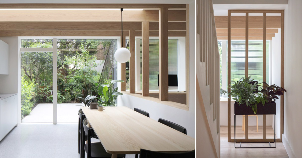 Oak Posts Connect Spaces In English Maisonette By Architecture For London