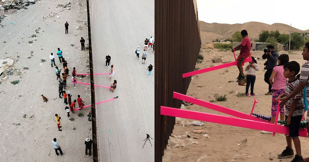 Pink seesaws across US-Mexico border named Design of the Year 2020, Design