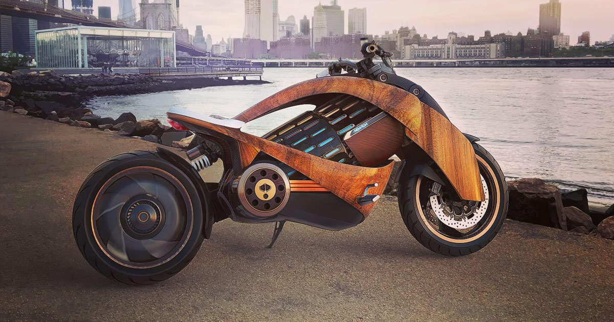 wooden electric bike