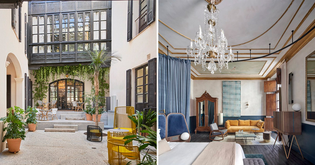 ohlab renovates 500 year old spanish home into luxe boutique hotel