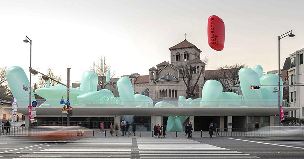 Sknypl Inflates Sculptures For Urban Garden In Korean Rooftop - 