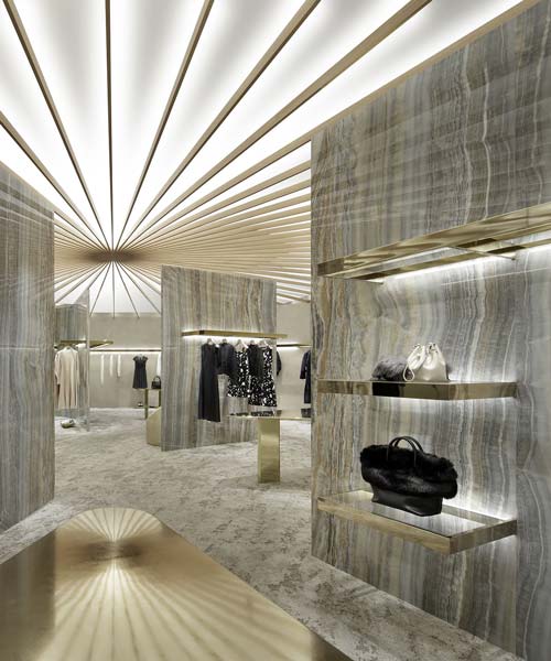 Radial Brass Beams Adorn Japanese Store Designed By Curiosity
