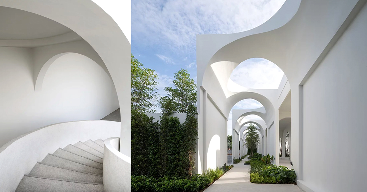 Phtaa Forms Elegant White Arches For Aube Wedding Avenue In Bangkok