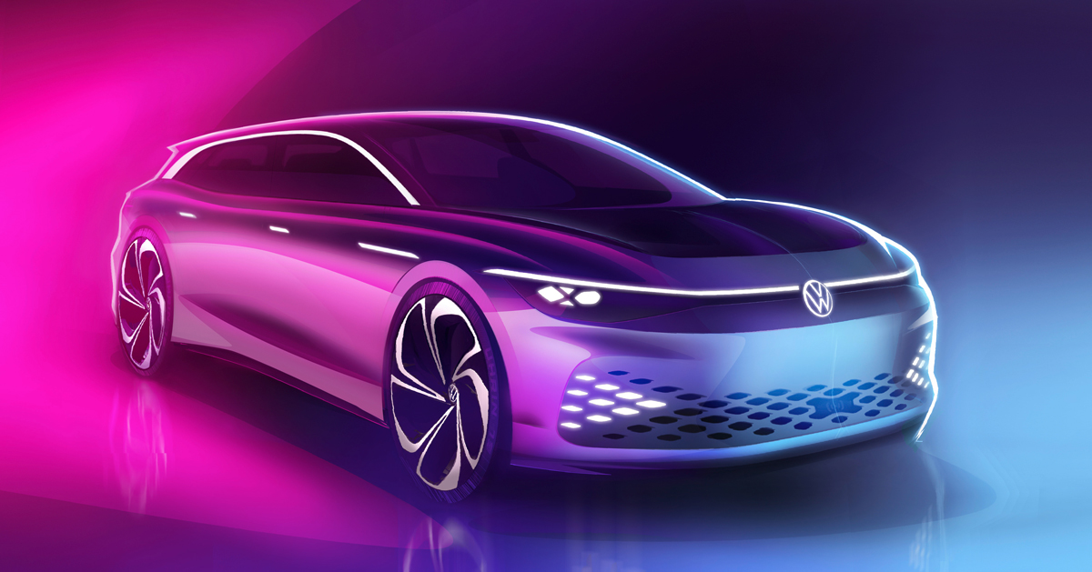 volkswagen ID space vizzion concept is a futuristic station wagon