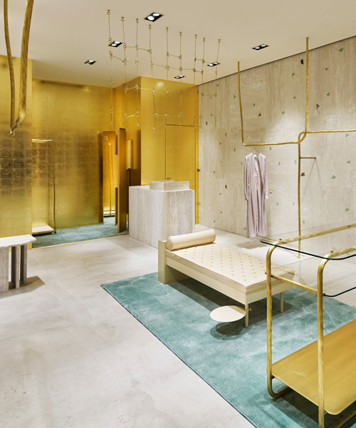 Forte Forte Opens Brass Travertine Gold Leaf Boutique In