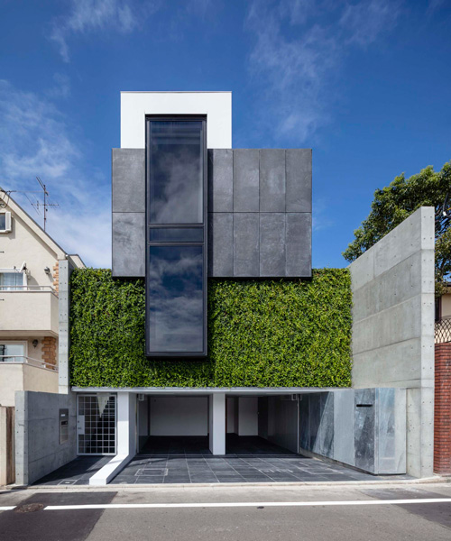 K Associates Combines Green Wall Black Steel Box Into The