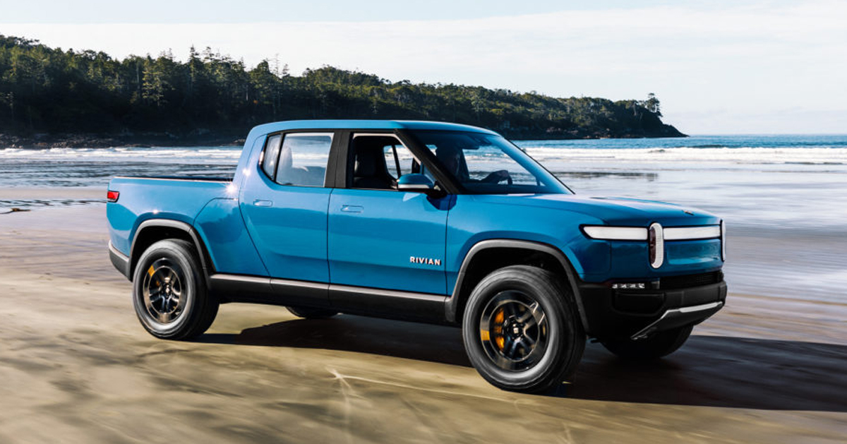 amazon presents rivian R1T electric pickup truck at CES | Search by Muzli