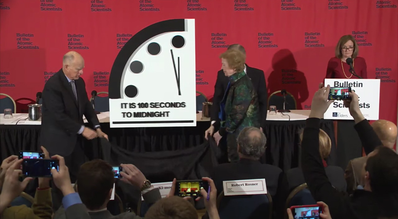 Doomsday Clock: 100 seconds until the end of the world –