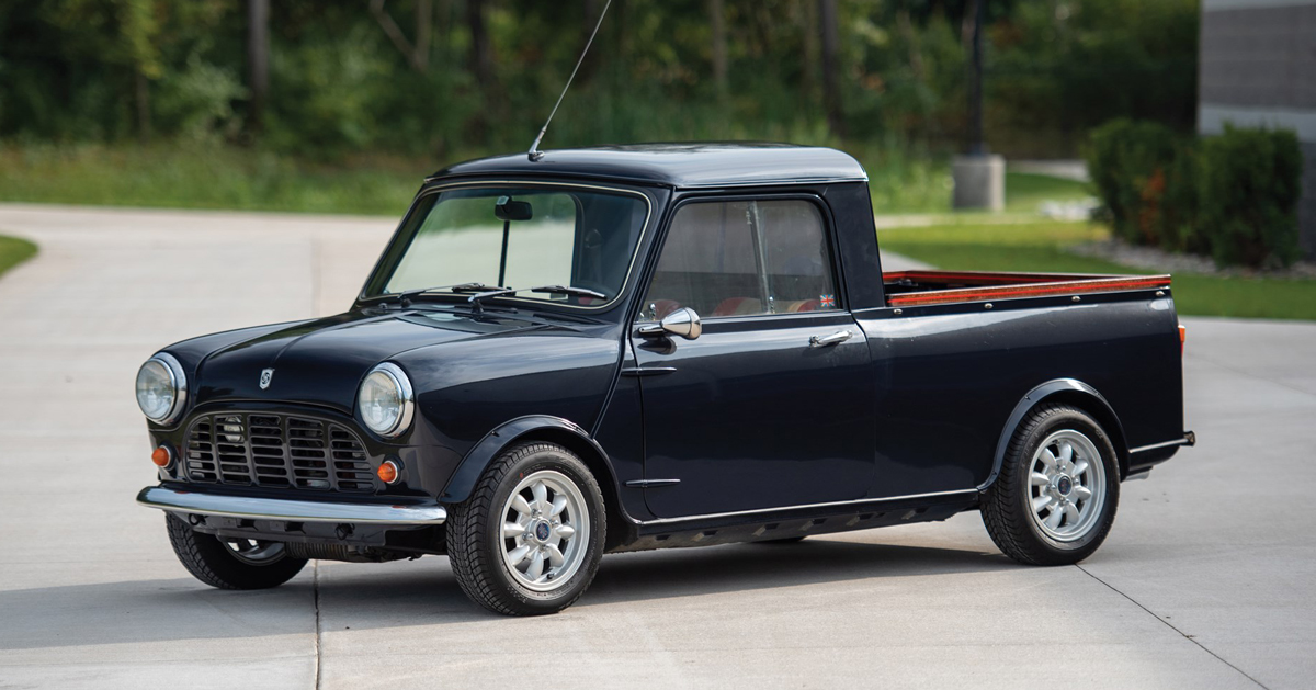 a MINI pickup truck from 1972 recalls a forgotten part of the