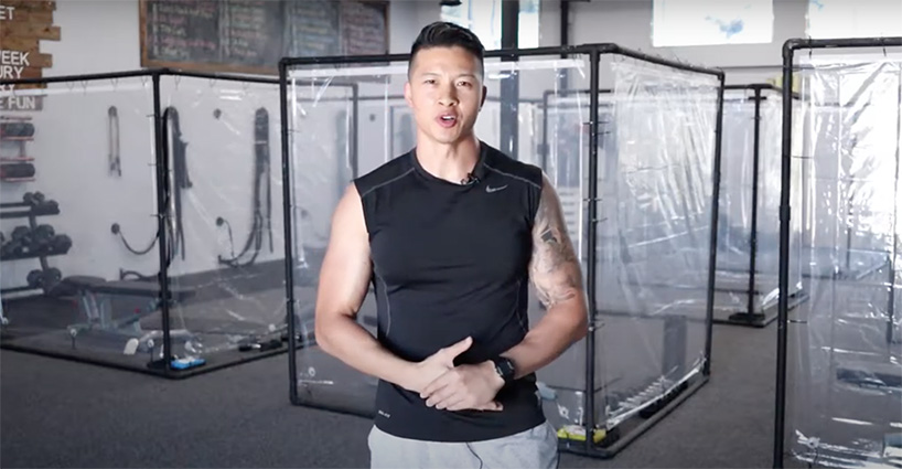 How a California gym is using plastic pods for workouts during coronavirus