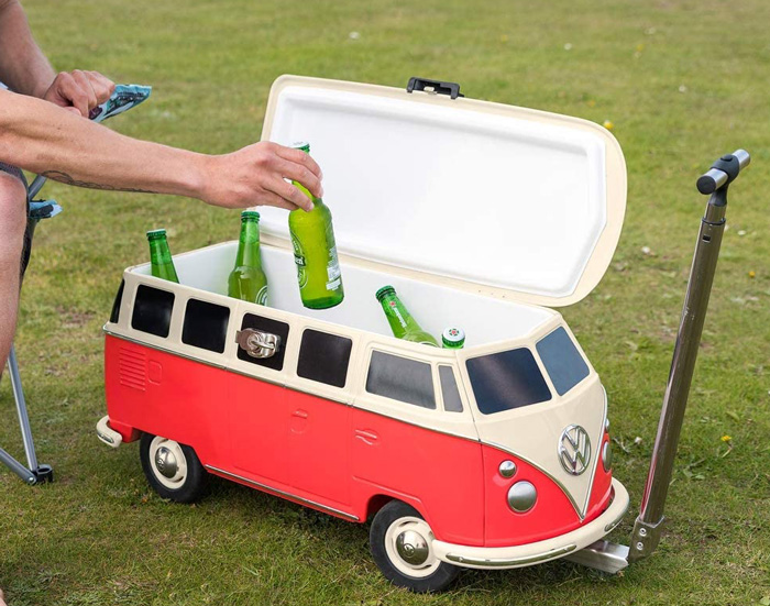 the VW cool box is a scale replica of the iconic volkswagen T1 camper