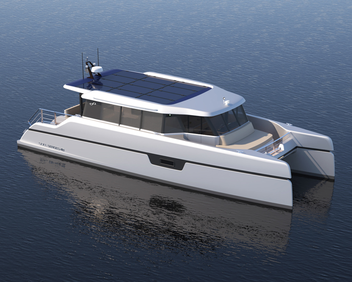 soel yachts unveils a 48ft electric catamaran powered by rooftop solar panels