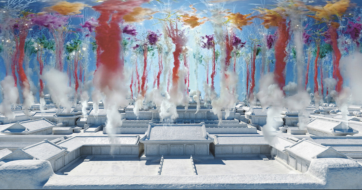 Cai Guo Qiang Sets Off Virtual Fireworks Above The Forbidden City - roblox arc of forbidden elements