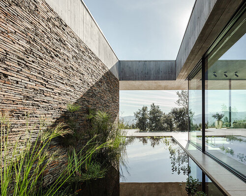 TRAMA arquitetos aligns 'cork trees house' with the landscape of northern portugal