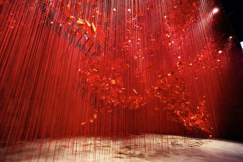 tour chiharu shiota's immersive thread installation, set within a former  church in berlin