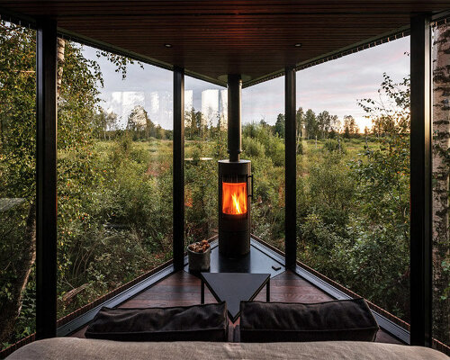 'maidla nature villa' introduces a single micro-hotel room to forested estonia