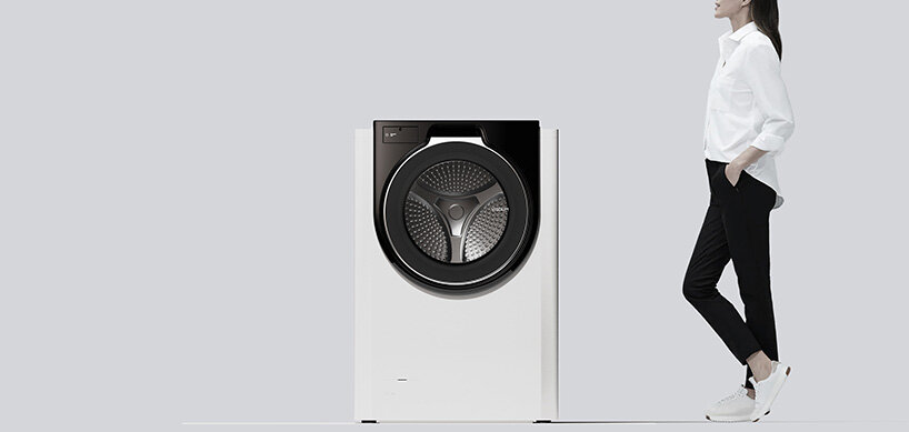 The Visdom Washing Machine By Kim Kyeong Su Features A Sliding Drum That Opens On Top