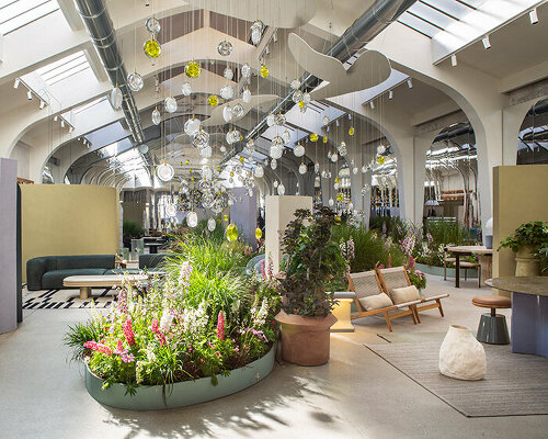 mohd's 400+ design brands bloom in summer garden installation by studiopepe