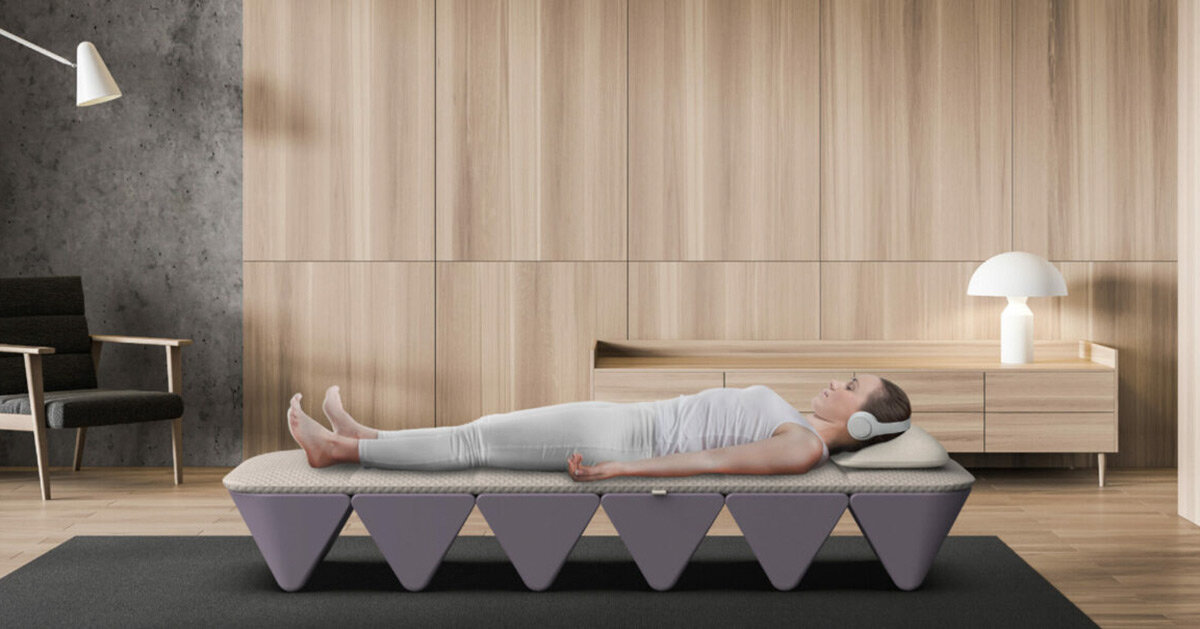 opus meditation bed with spatial sound + vibration technology makes