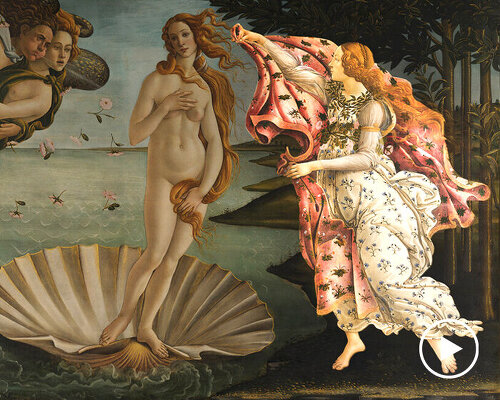 the dress from botticelli's famous 'birth of venus' is brought to life by nik bentel