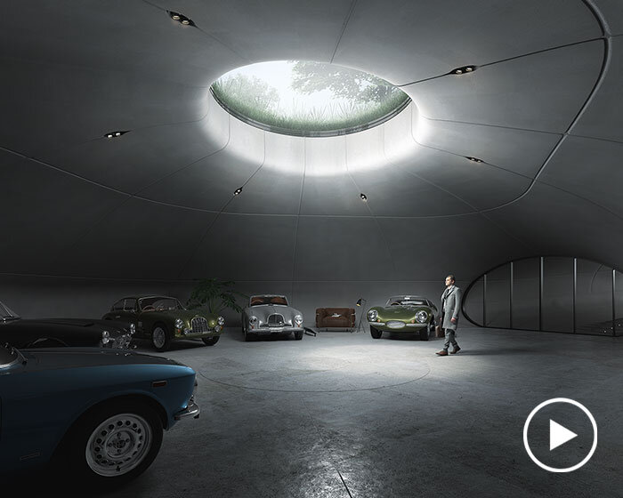 cave car showroom by arup & unism sparks james bond vibes, in warsaw