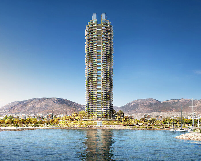 foster + partners's coastal masterplan reveals the first green high-rise building in greece