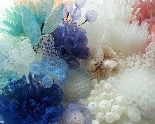 mariko kusumoto's dream-like textile sculptures echo a luminous coral reef