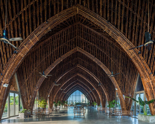 VTN builds 9-meter-tall bamboo structure for casamia community house in vietnam