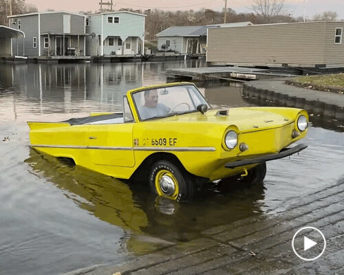 traversing both land and water, an amphibious 1967 amphicar model 770 goes on auction