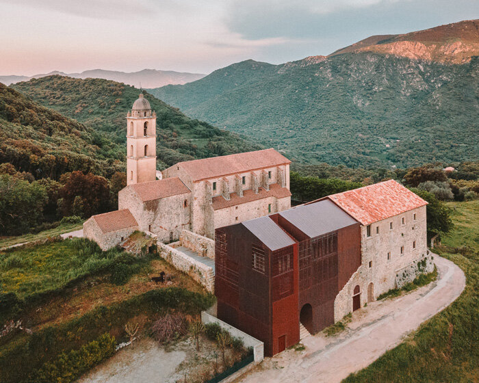 amelia tavella adds a copper-clad extension to 15th century convent in corsica