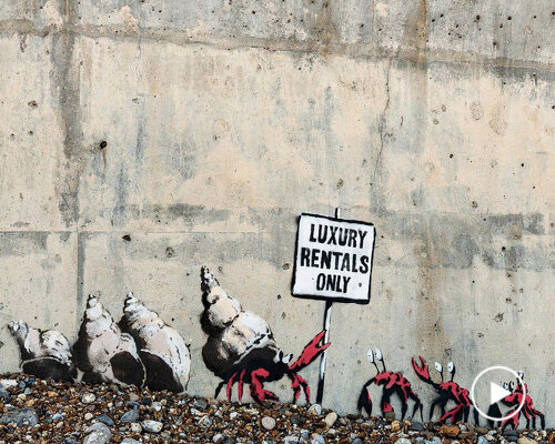 banksy confirms authorship of 'great british spraycation' works dotting the coast of england