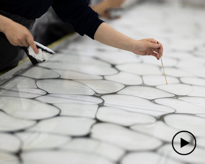 issey miyake exhibits traditional japanese ‘ink marbling’ technique at kyoto flagship store