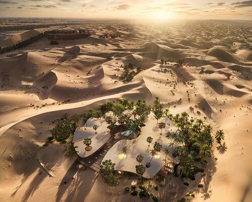 jasper architects unveils immersive hotel oasis in kuwait's golden dunes