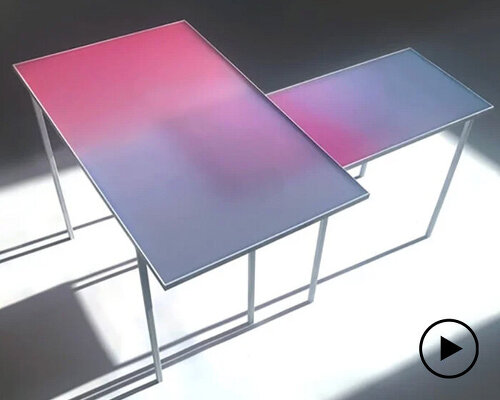 color changing tables by susannah feiler react to your movements