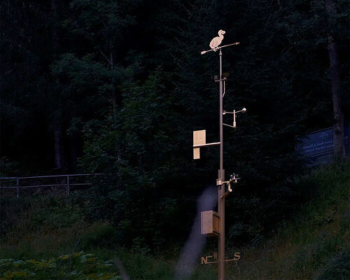 this weather station is covered in 23-carat gold highlighting the importance of the climate crisis