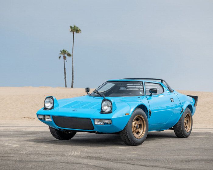 a 1975 lancia stratos HF stradale by bertone is up for auction