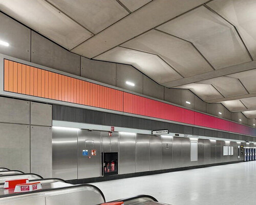 real sunset colors make up alexandre da cunha's kinetic artwork for london's underground