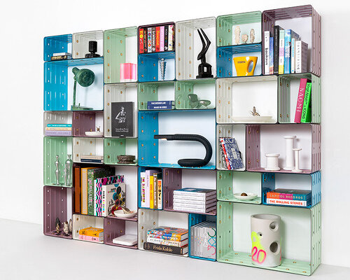 marc newson designs quobus, an enameled steel bookshelf for galerie kreo