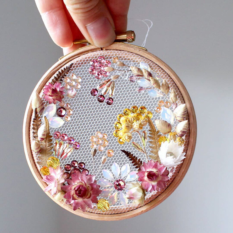 Olga Prinku Embroidery on Tulle — Dried & Floral