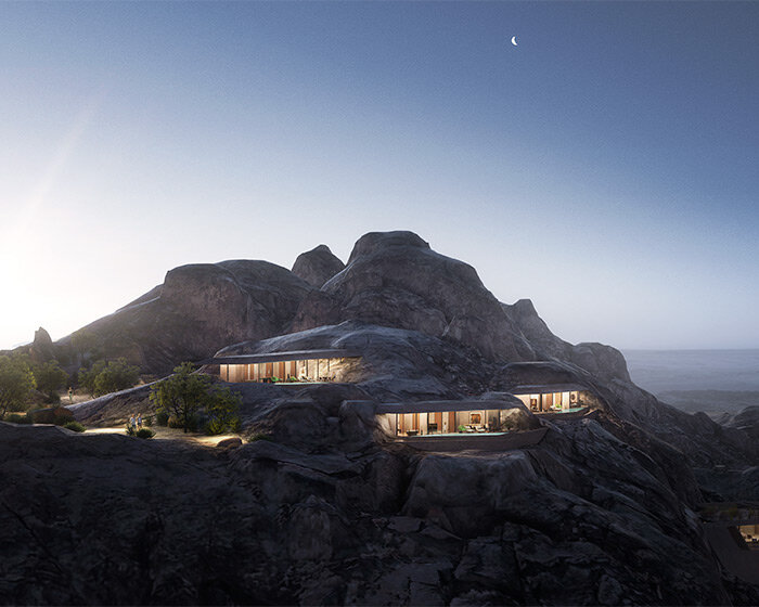 oppenheim architecture breaks ground on desert rock resort in the mountains of saudi arabia