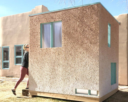 recycled paper clads a 6 sqm multifunctional architectural prototype in nevada