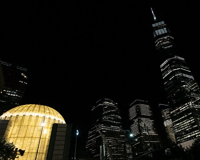 calatrava's glowing church at the world trade center is illuminated for the first time