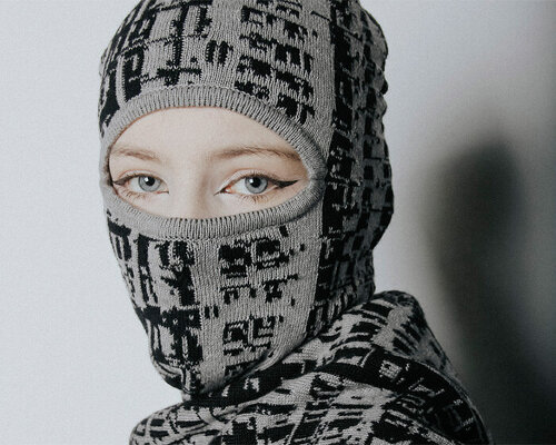 post-soviet architecture aesthetics are reinterpreted into 3D printed knit accessories