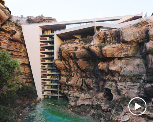 'valley residential bridge' fills the gap among cliffs in canada