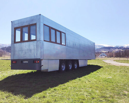 disused refrigerated semi-trailers are transformed into poland's first mobile hotel