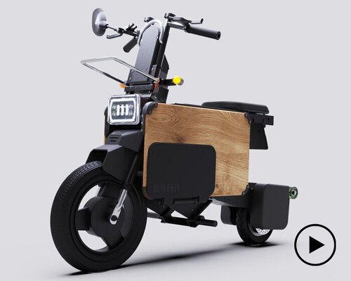 ICOMA's folding electric motorbike is so compact it even fits under a desk